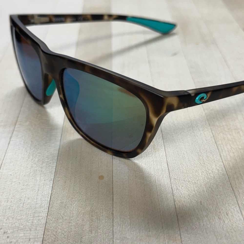 Women’s Costa Cheeka Tortoise Shell Sunglasses with Blue/green Accents